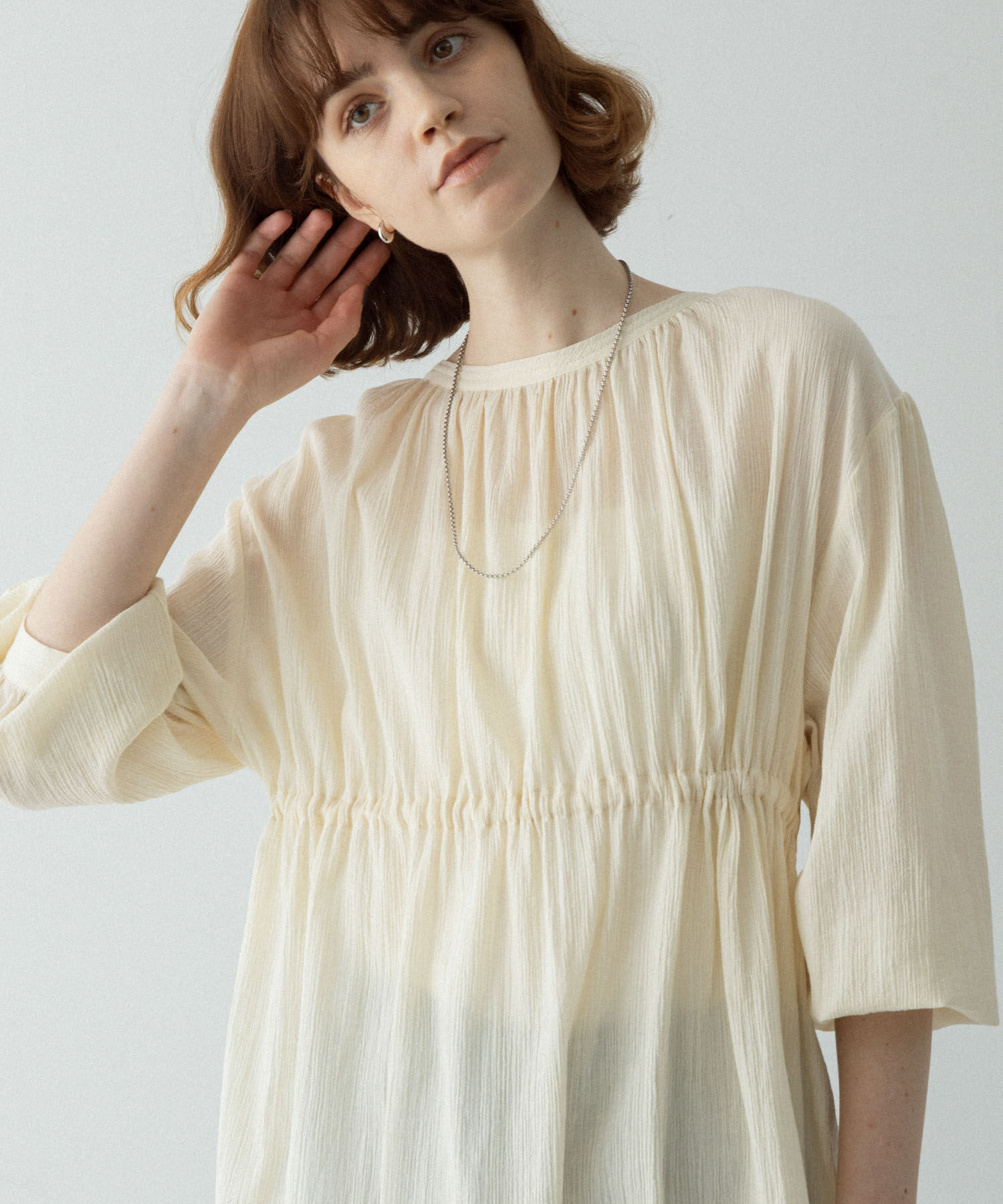 Sonny Label 「『WEB限定』フロントリボン楊柳ブラウス」|シャツ・ブラウス|