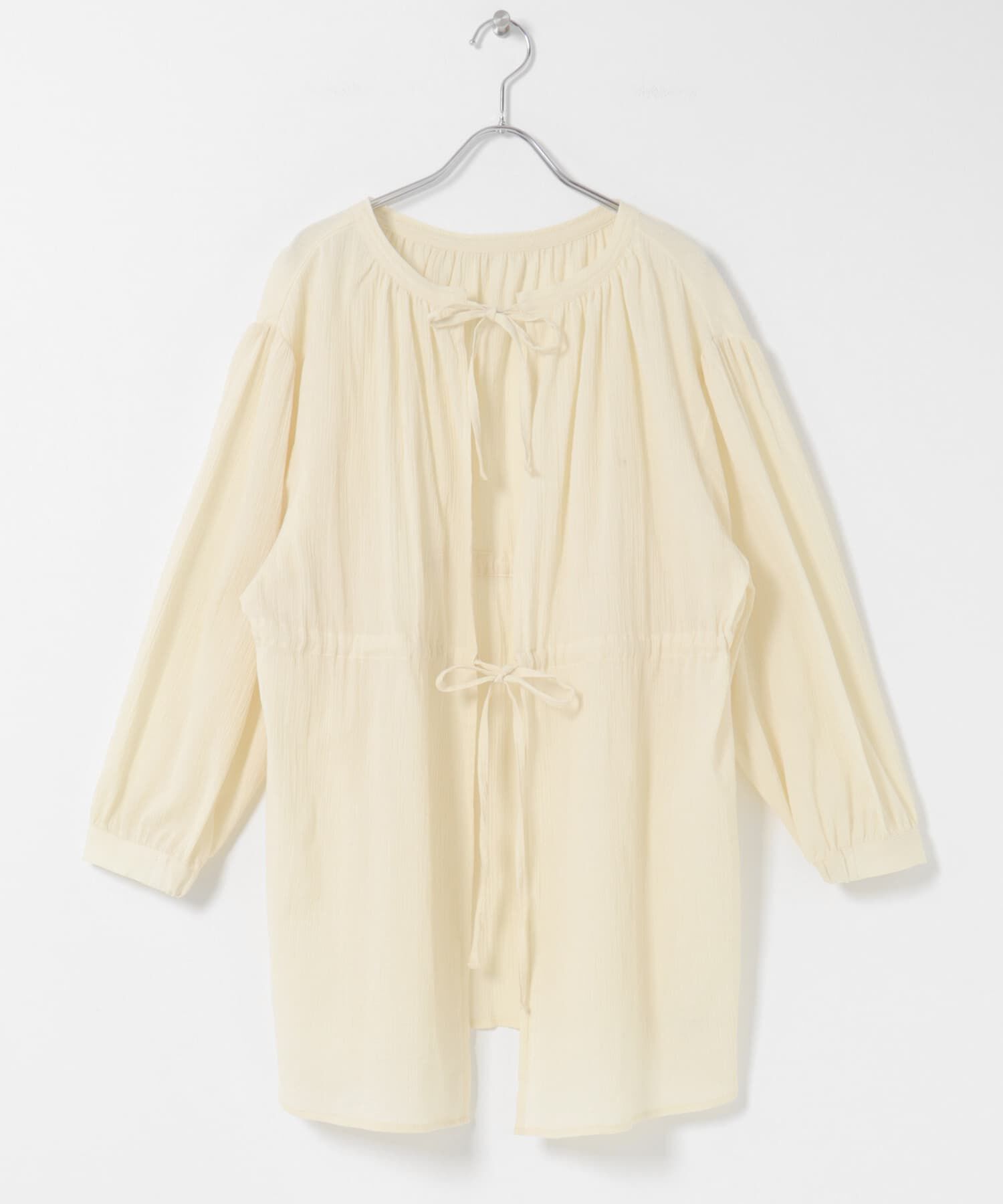 Sonny Label 「『WEB限定』フロントリボン楊柳ブラウス」|シャツ・ブラウス|