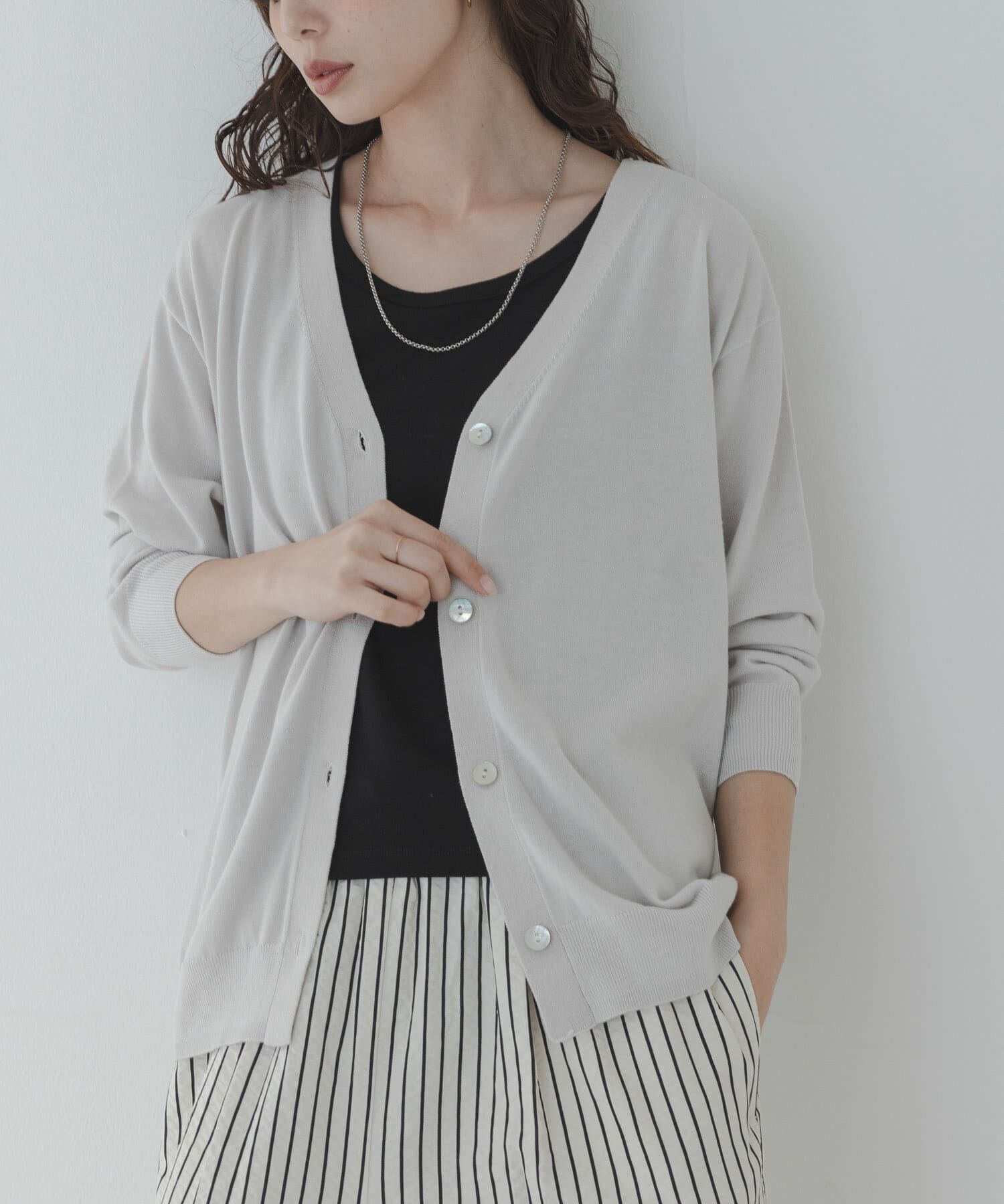 Sonny Label 「『WEB限定』クールミストミディカーディガン」|ニット・セーター|