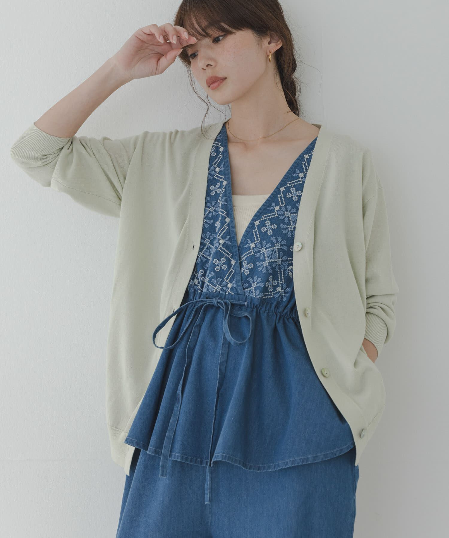 Sonny Label 「『WEB限定』クールミストミディカーディガン」|ニット・セーター|ミント