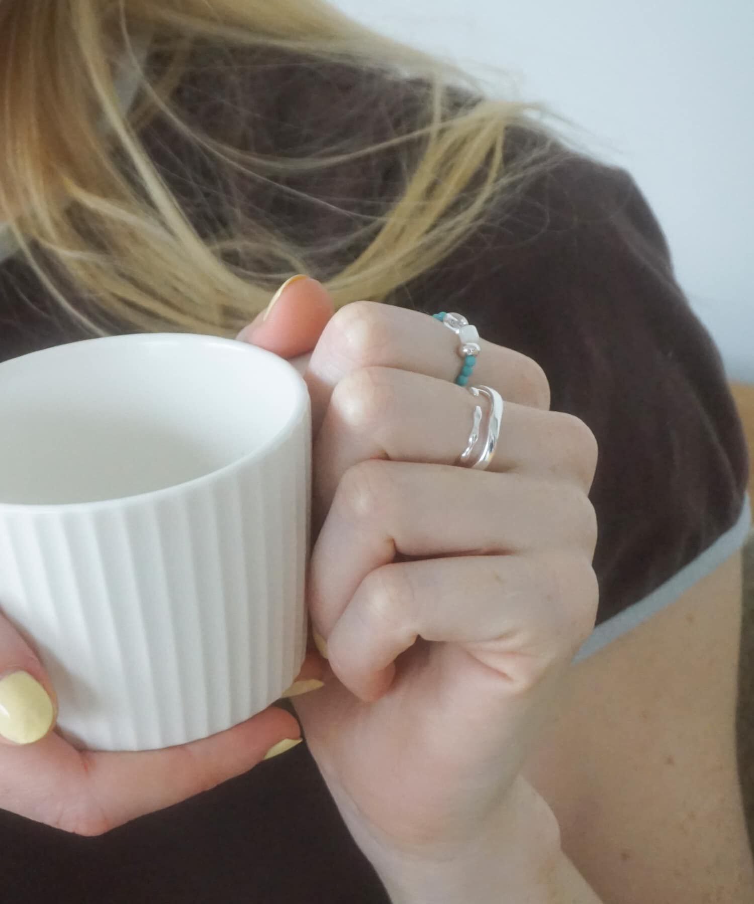 SMELLY「カラービーズ3セットリング」|リング|