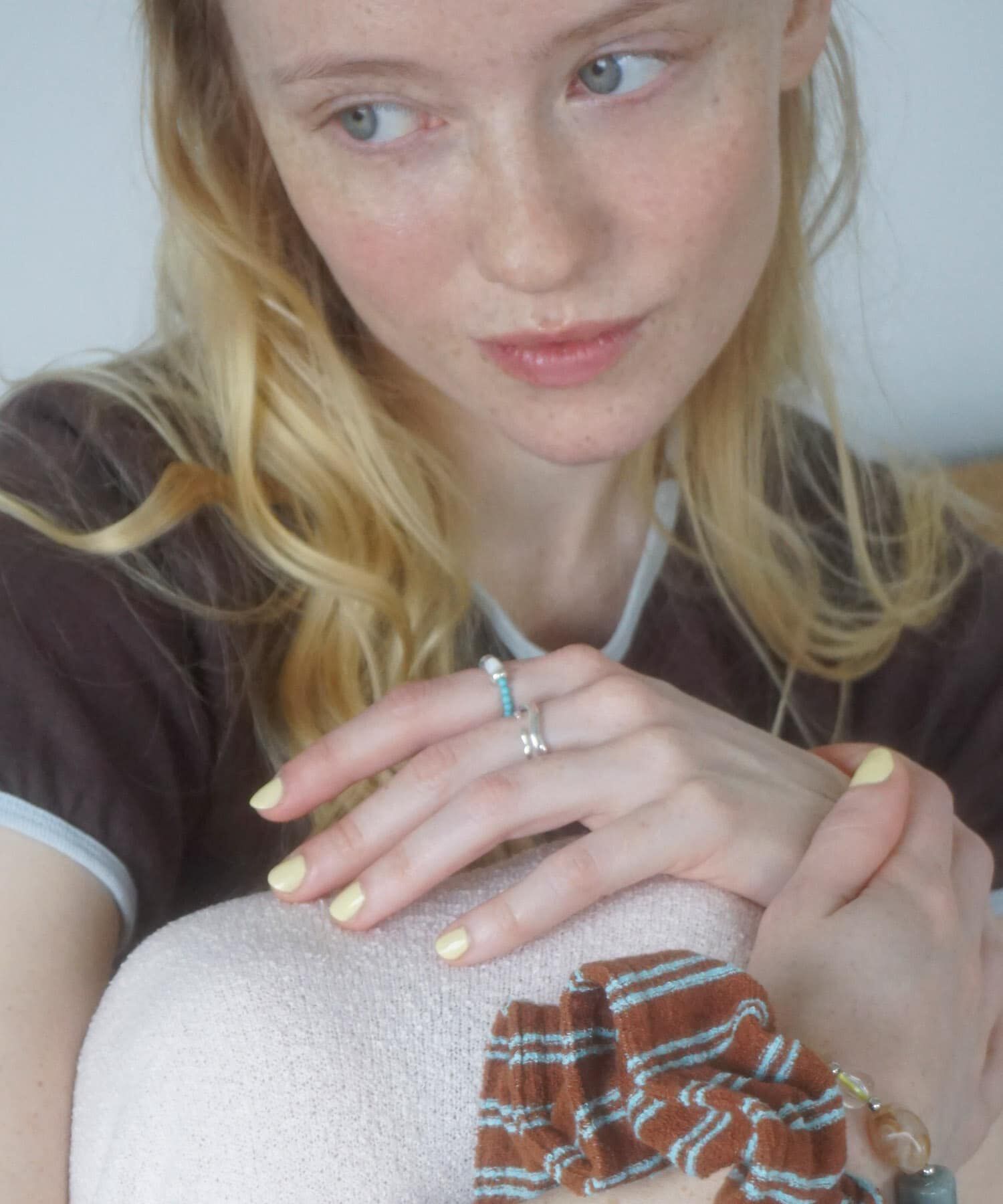 SMELLY「カラービーズ3セットリング」|リング|