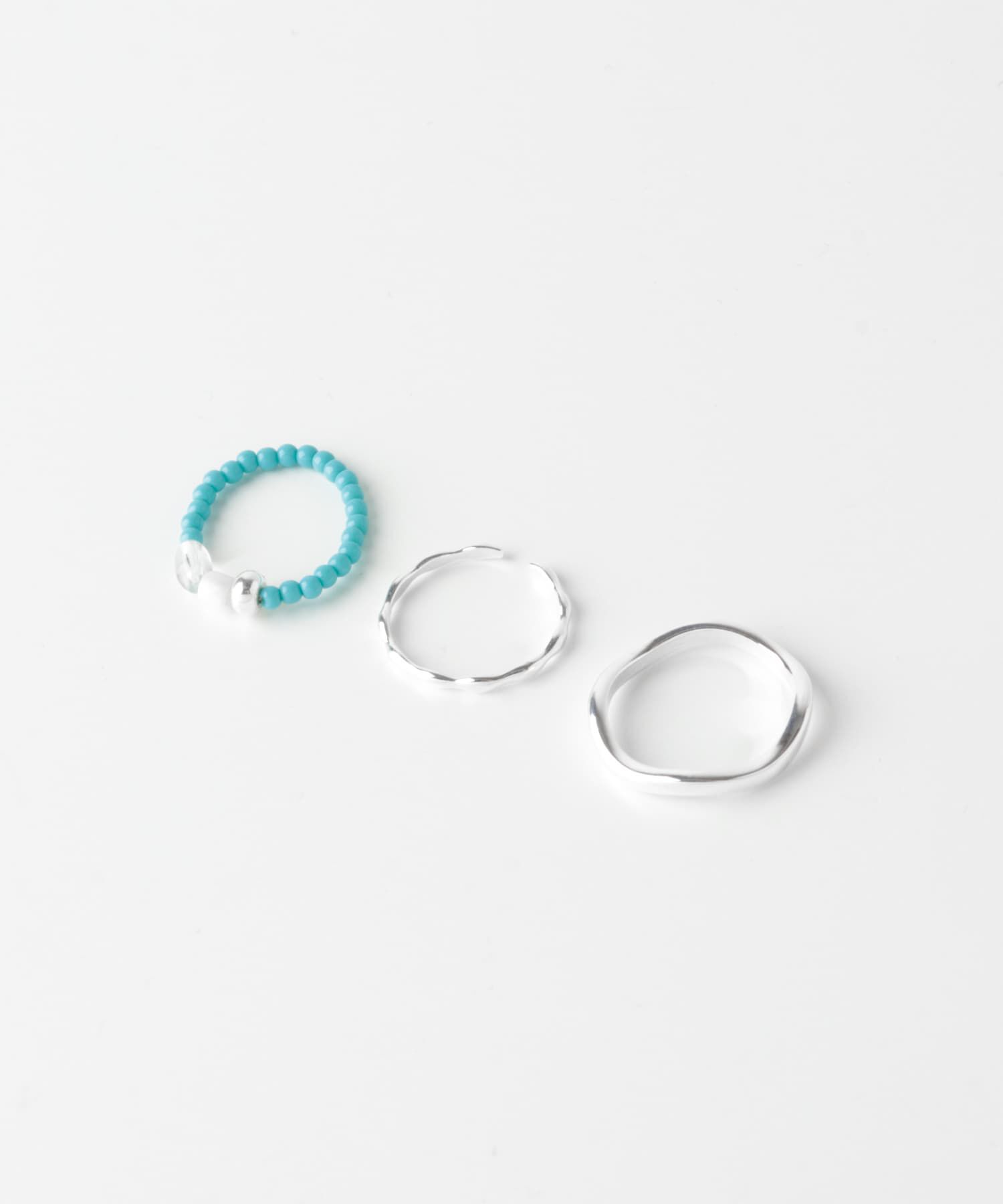 SMELLY「カラービーズ3セットリング」|リング|