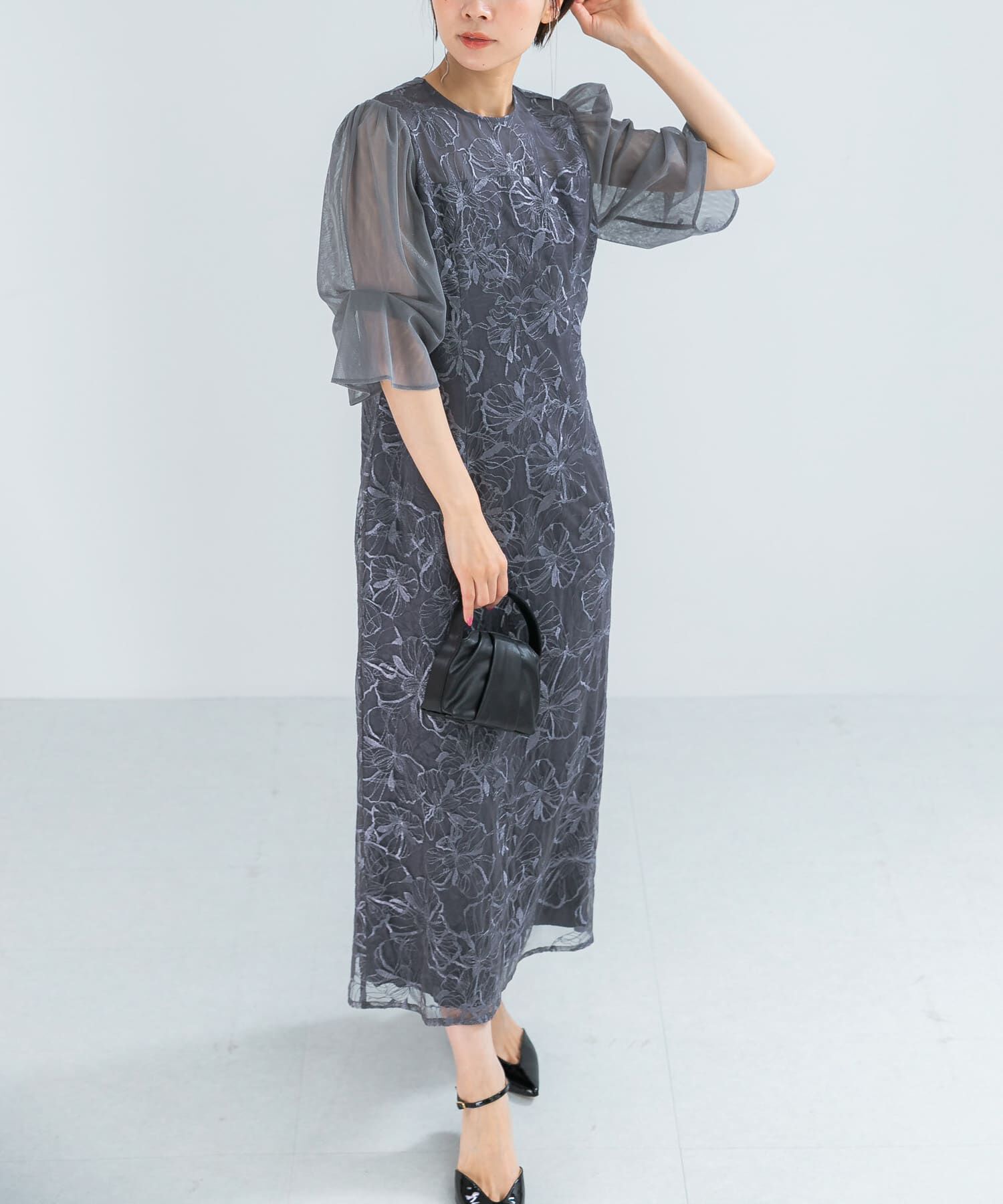 URBAN RESEARCH ROSSO「『別注』kaene&times;ROSSO　フラワーエンブロイダリードレス」|ワンピース|