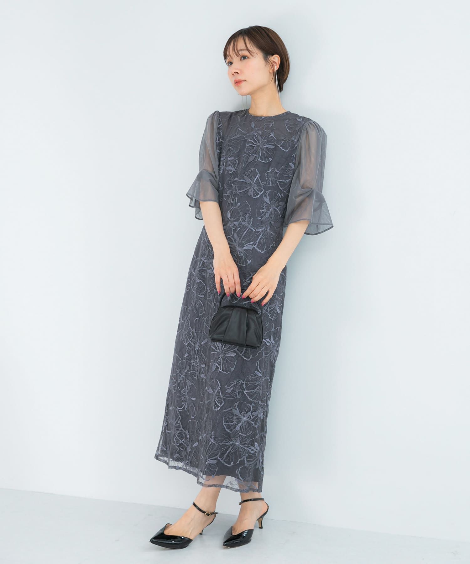 URBAN RESEARCH ROSSO「『別注』kaene&times;ROSSO　フラワーエンブロイダリードレス」|ワンピース|