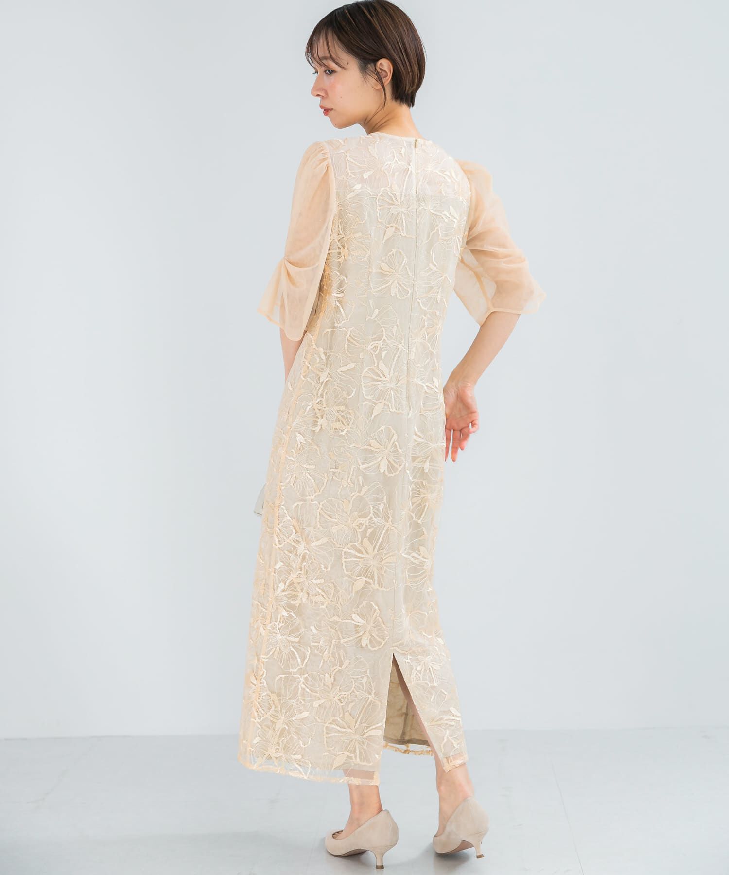 URBAN RESEARCH ROSSO「『別注』kaene&times;ROSSO　フラワーエンブロイダリードレス」|ワンピース|