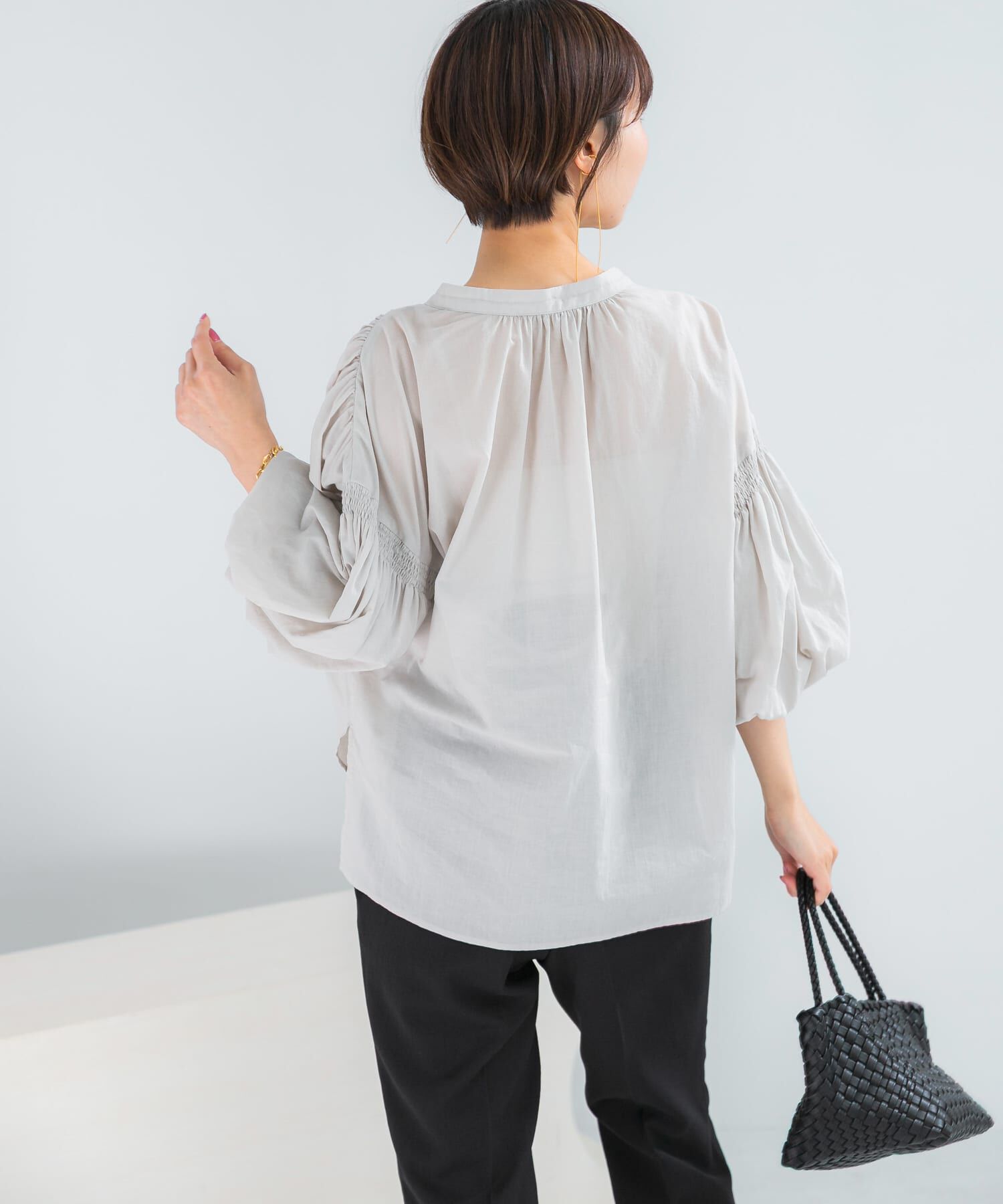 URBAN RESEARCH ROSSO「『WEB限定』コットンボイルバルーンスリーブブラウス」|シャツ・ブラウス|