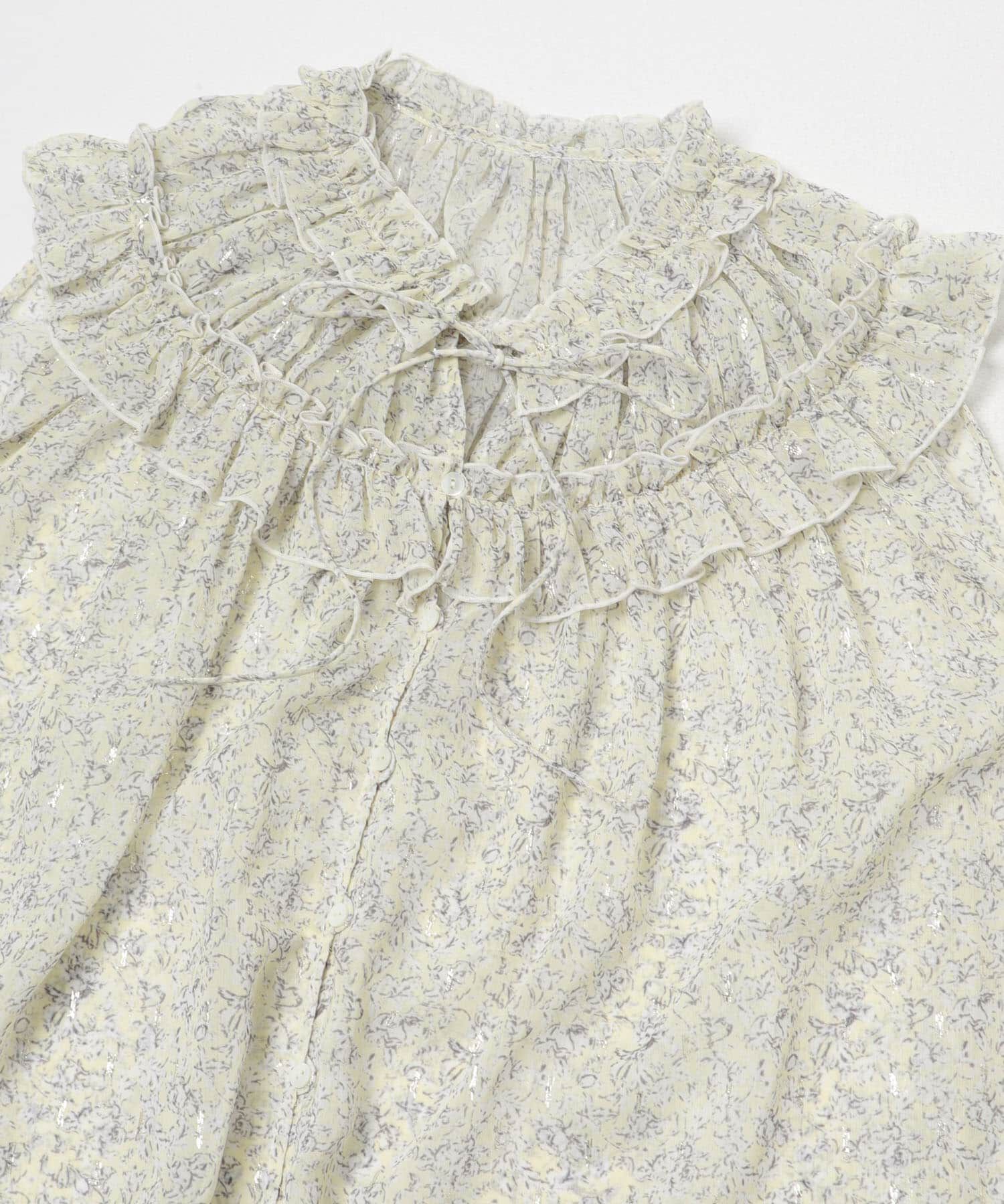 URBAN RESEARCH ROSSO「『WEB限定』フラワープリントフリルブラウス」|シャツ・ブラウス|