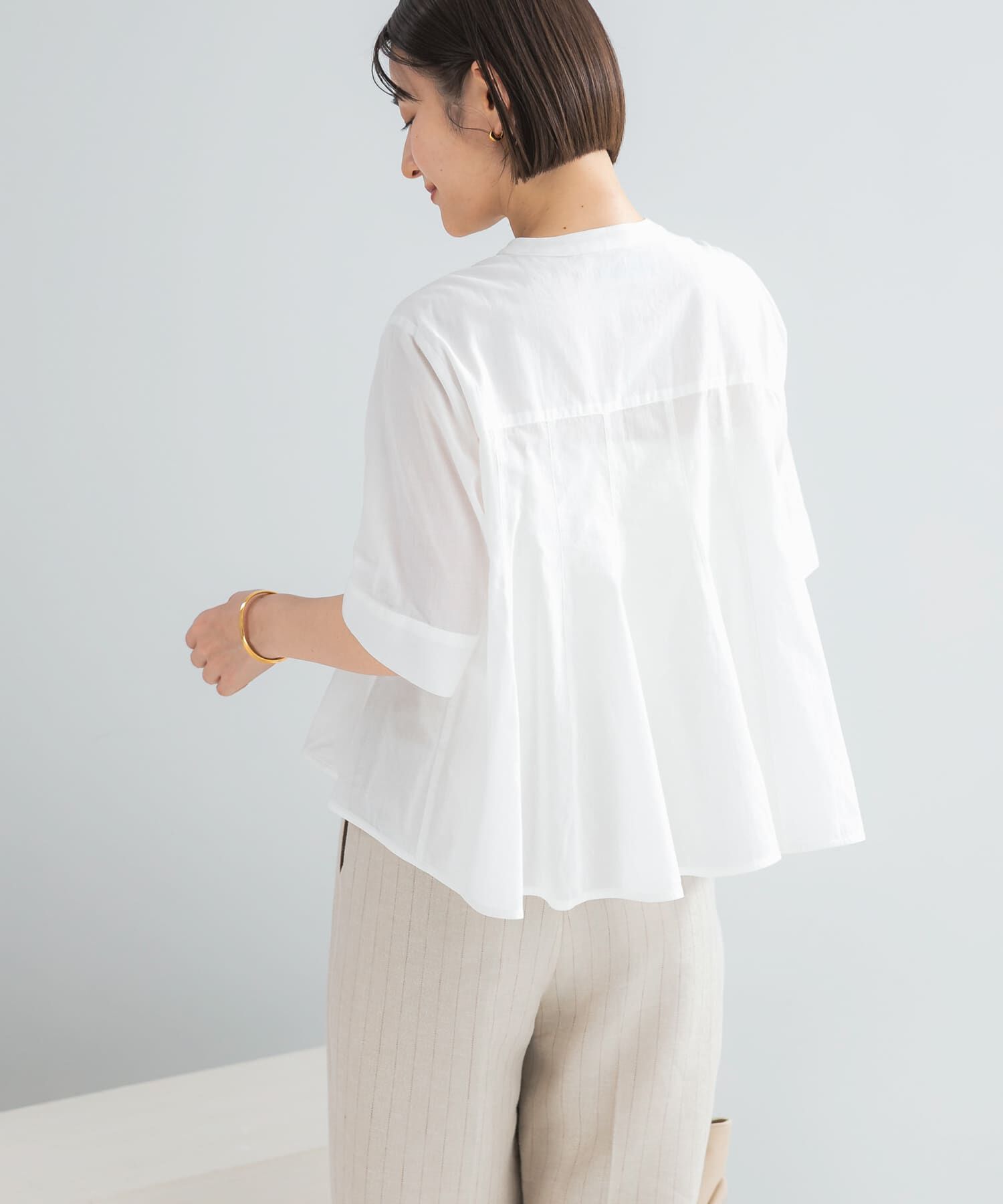 URBAN RESEARCH ROSSO「『WEB限定』コットンボイルフレアシャツ」|シャツ・ブラウス|