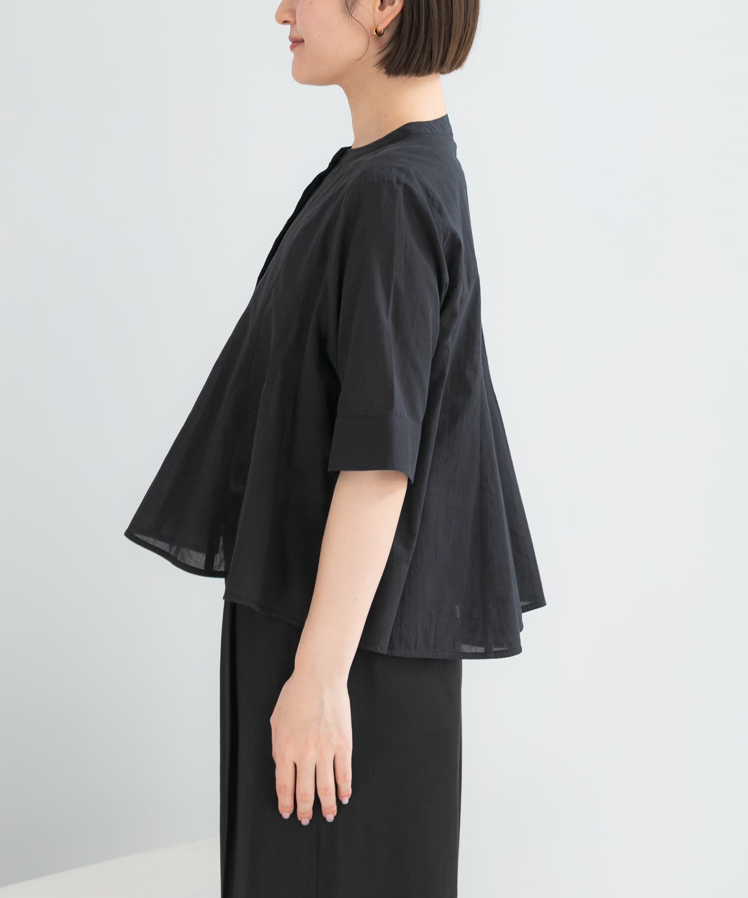 URBAN RESEARCH ROSSO「『WEB限定』コットンボイルフレアシャツ」|シャツ・ブラウス|