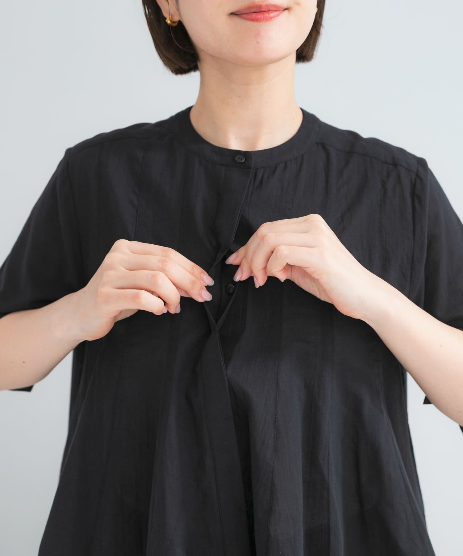 URBAN RESEARCH ROSSO「『WEB限定』コットンボイルフレアシャツ」|シャツ・ブラウス|