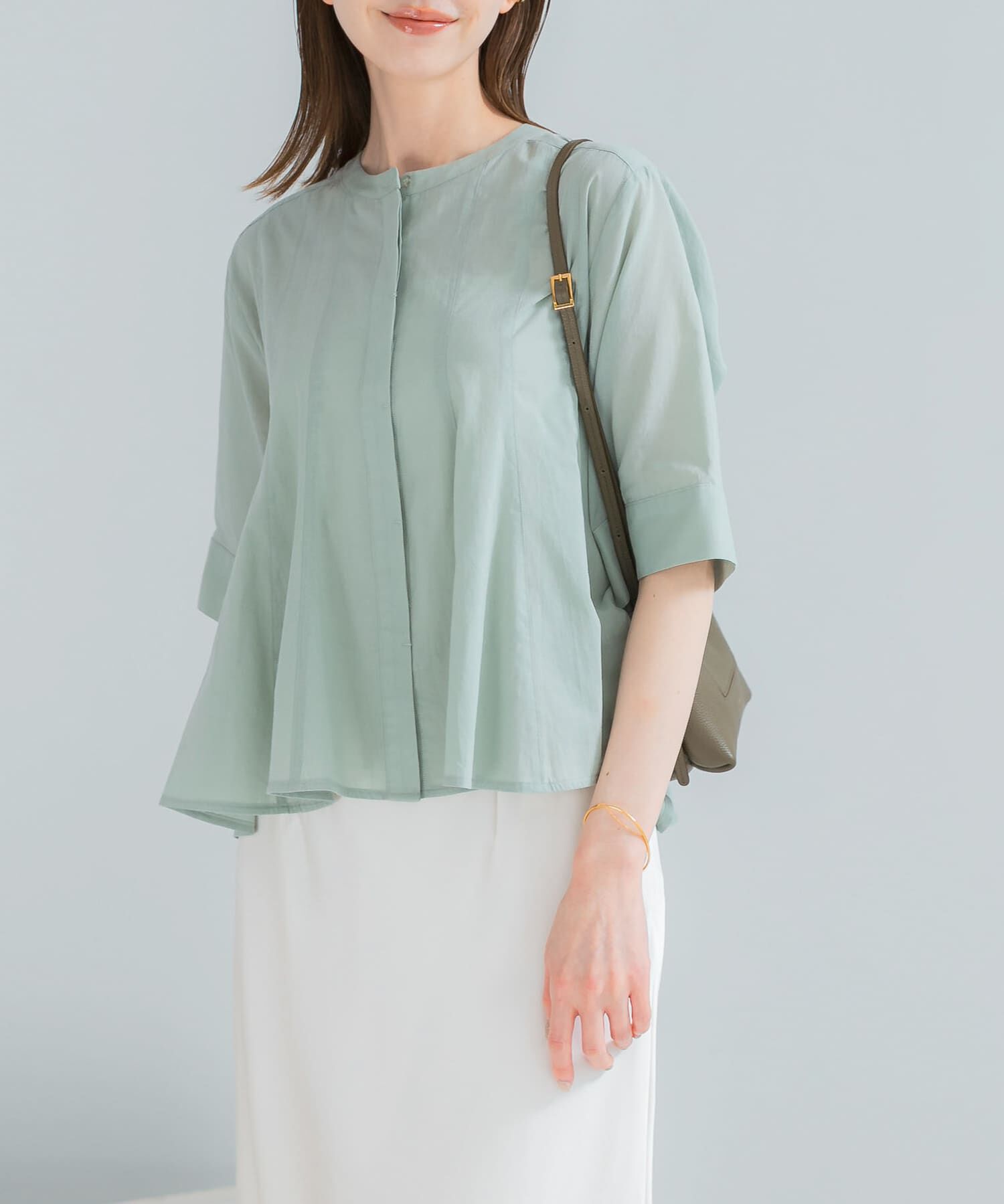 URBAN RESEARCH ROSSO「『WEB限定』コットンボイルフレアシャツ」|シャツ・ブラウス|