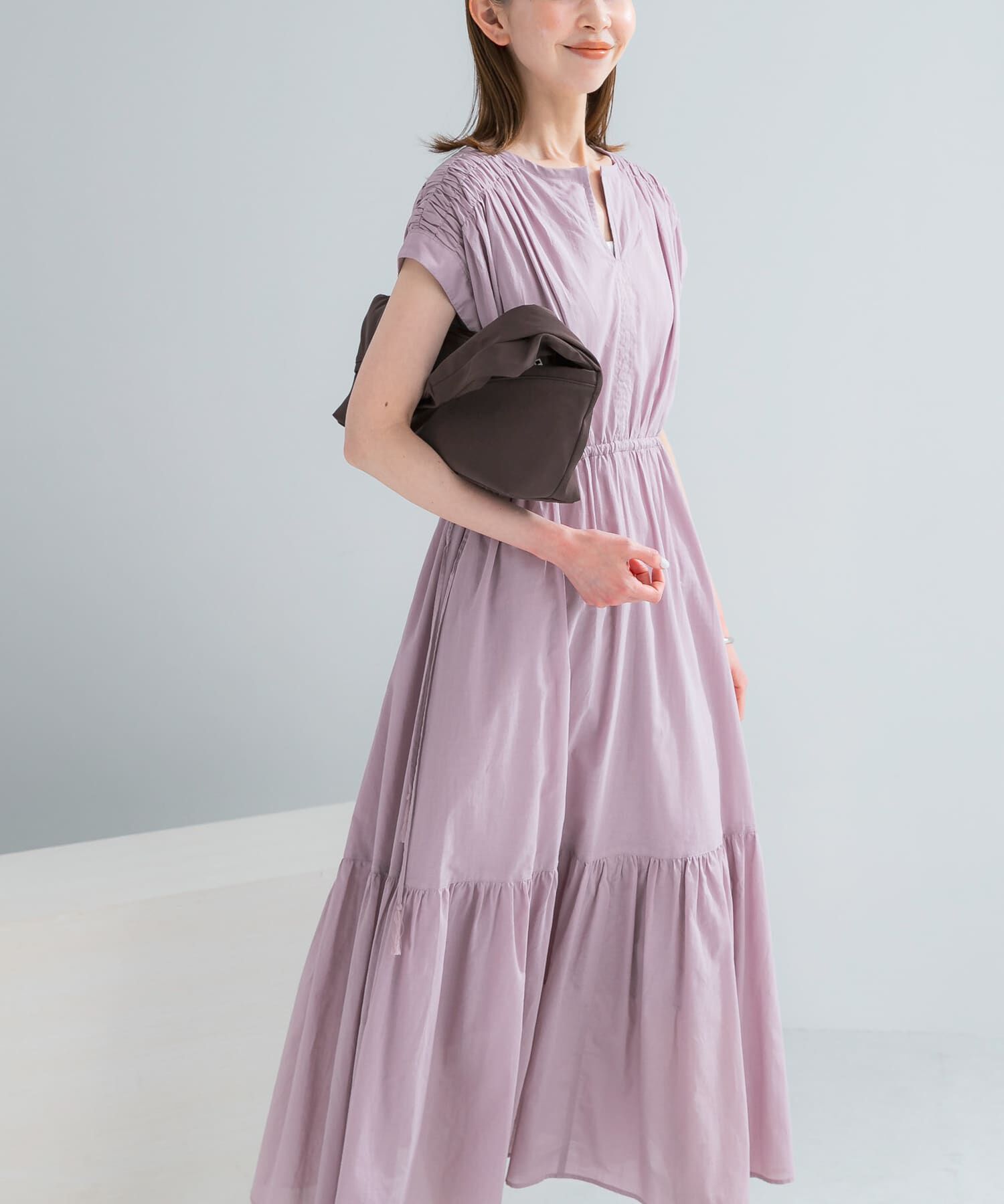 URBAN RESEARCH ROSSO「『WEB限定』コットンボイルワンピース」|ワンピース|ラベンダー