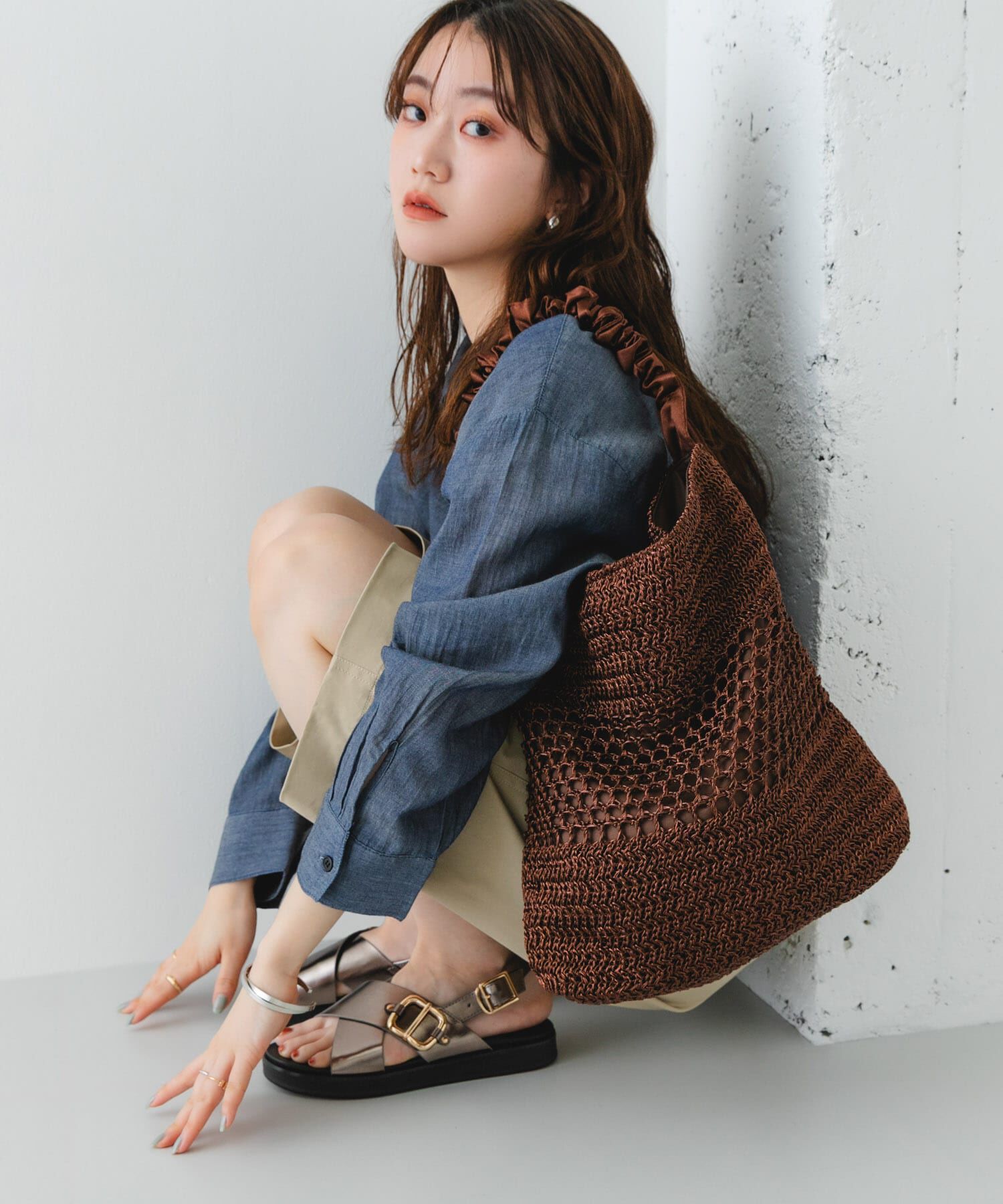 RODE SKO「2WAYギャザーショルダーラメバッグ」|ショルダー・メッセンジャー|