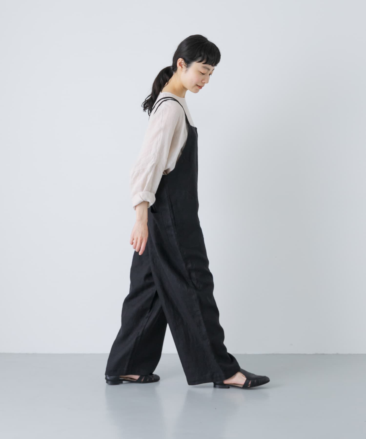 かぐれ「リネンサロペット」|オールインワン|