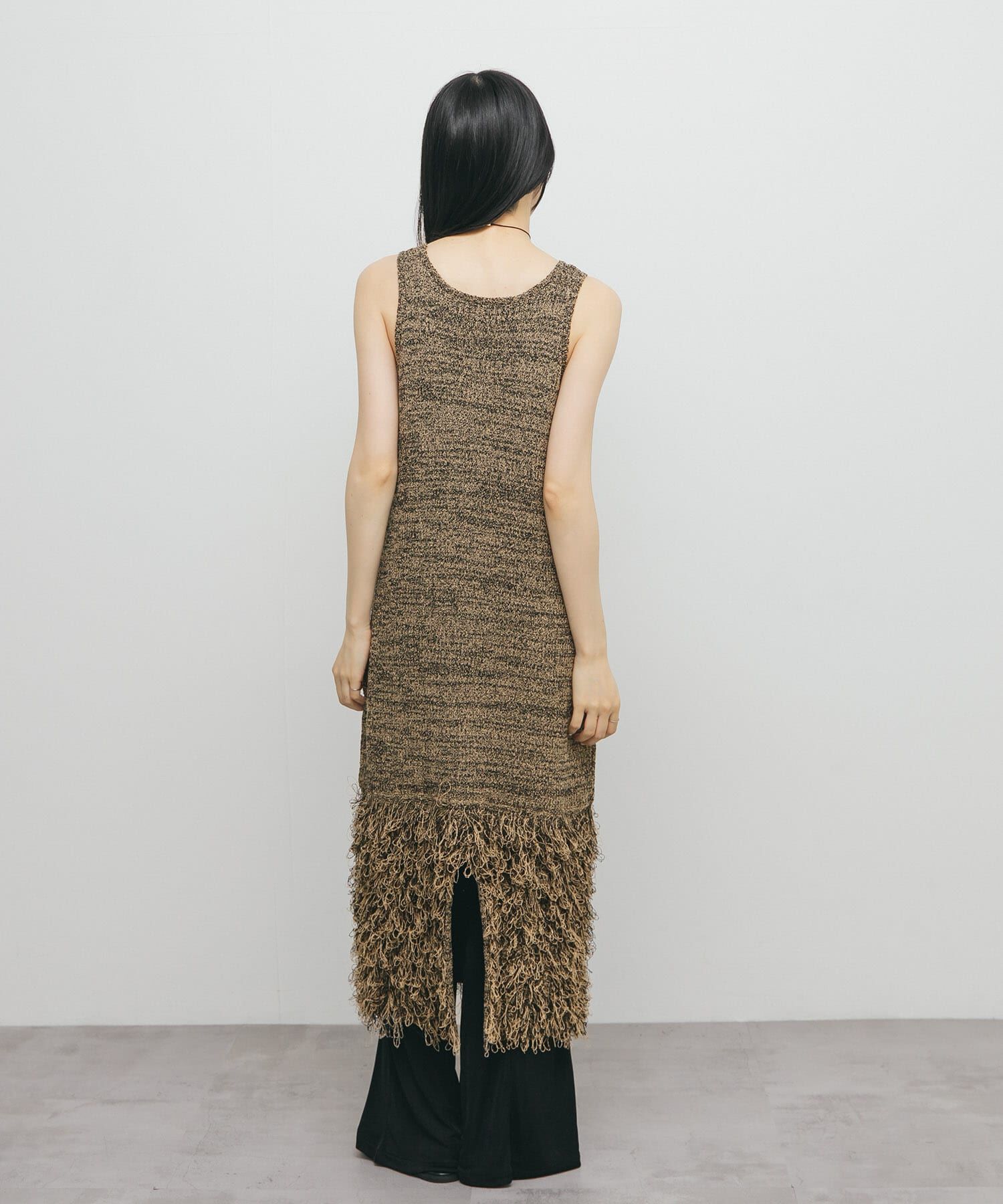  「ループフリンジニットワンピース」|ワンピース|