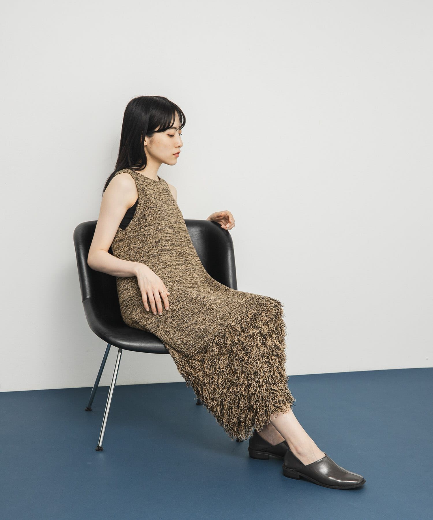  「ループフリンジニットワンピース」|ワンピース|
