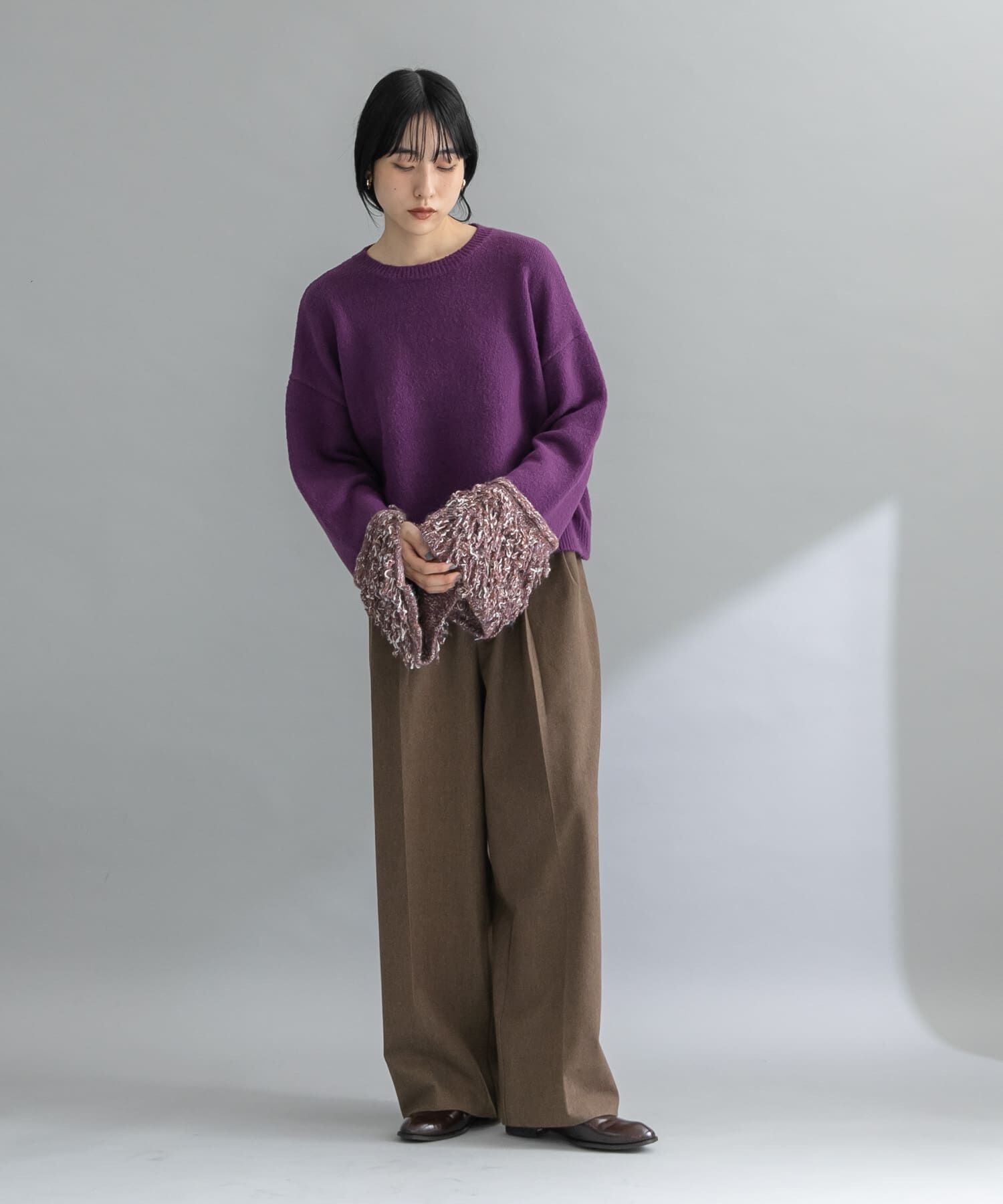  「『WEB限定』MIXドッキングニット」|ニット・セーター|