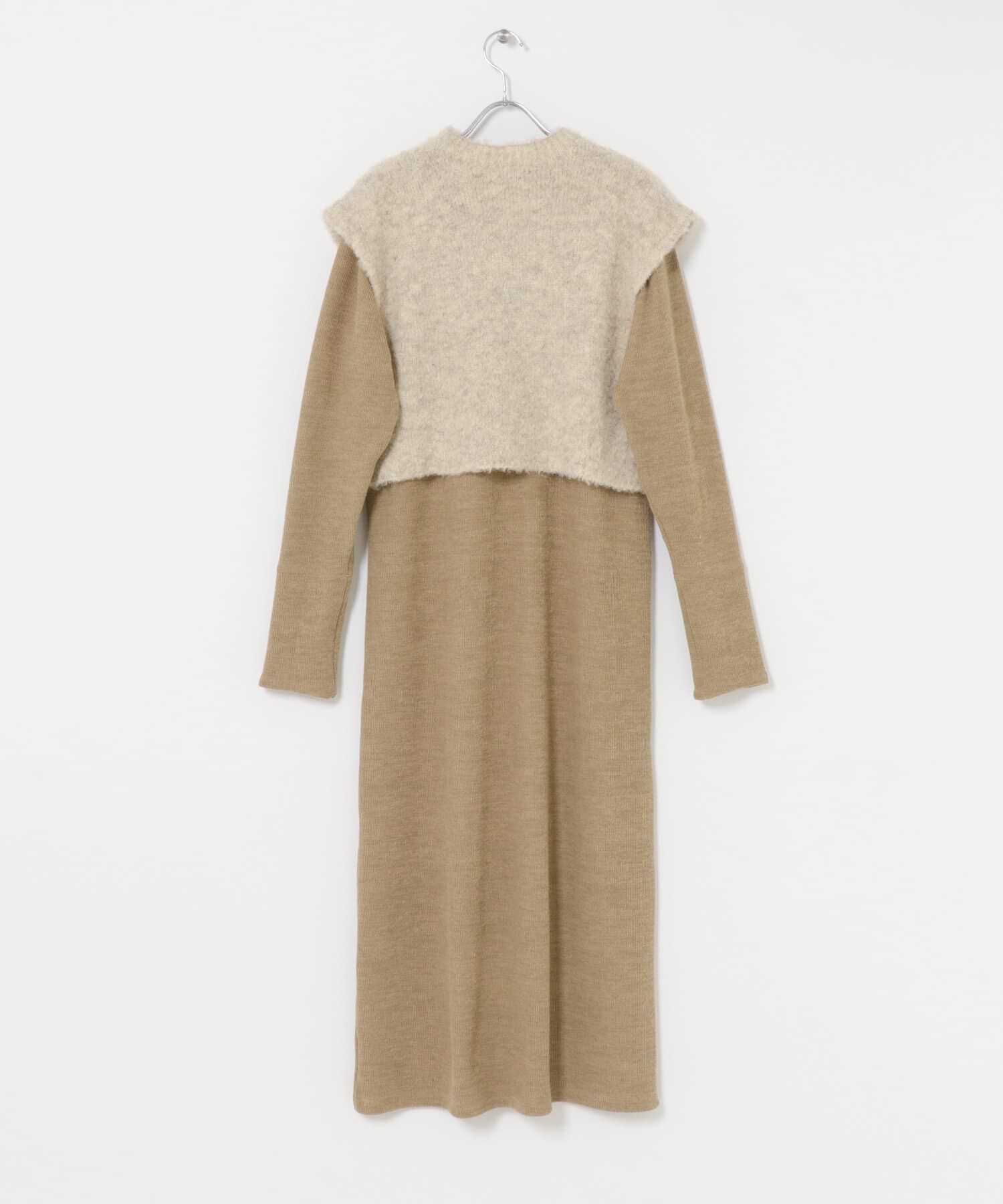  「『WEB限定』ニットSETカットソーワンピース」|ワンピース|