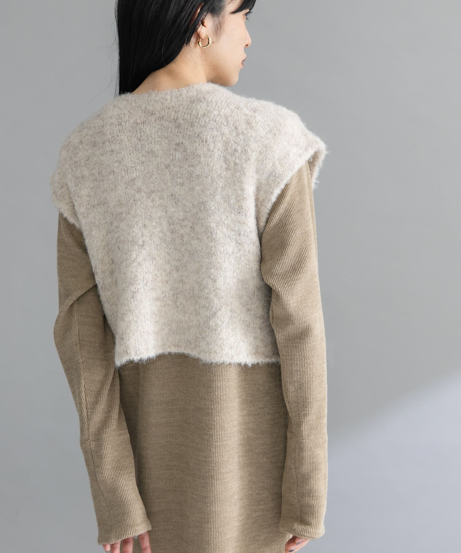  「『WEB限定』ニットSETカットソーワンピース」|ワンピース|