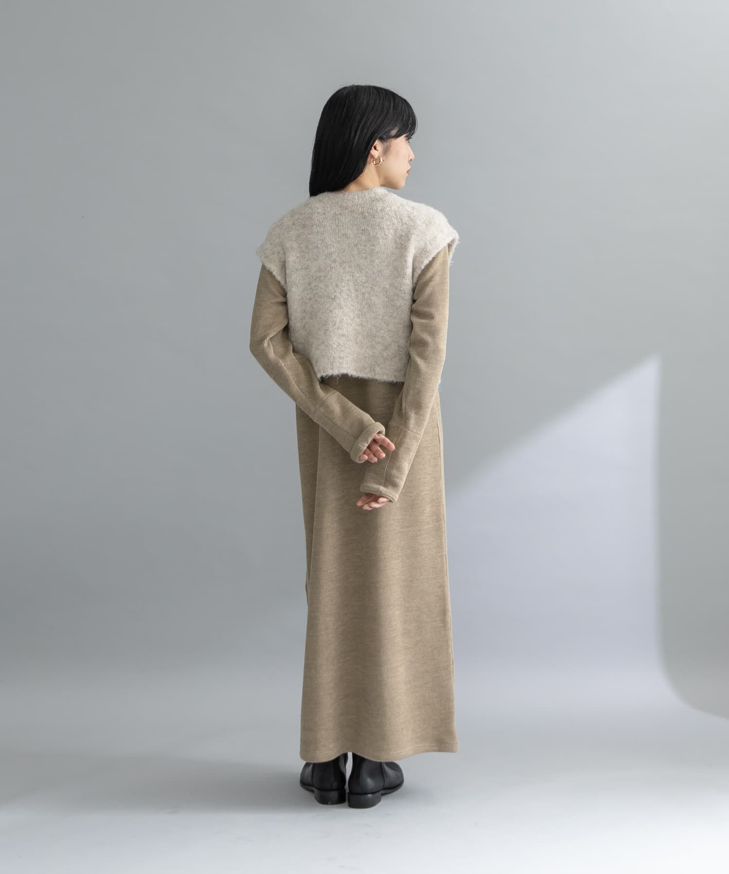  「『WEB限定』ニットSETカットソーワンピース」|ワンピース|