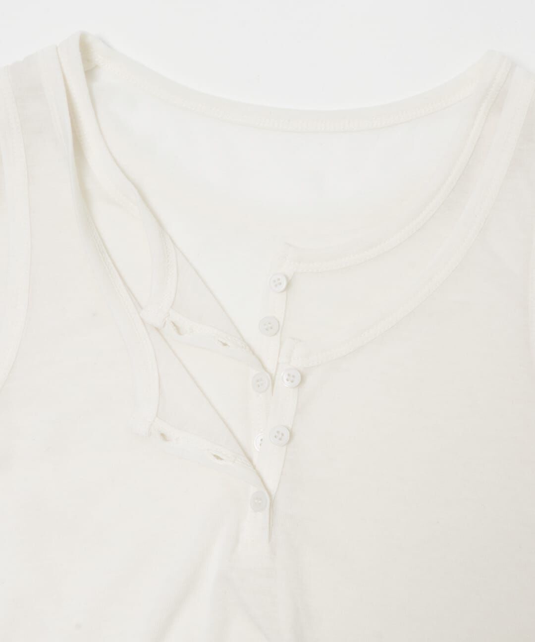  「レイヤードヘンリーネックTEE」|Tシャツ・カットソー|