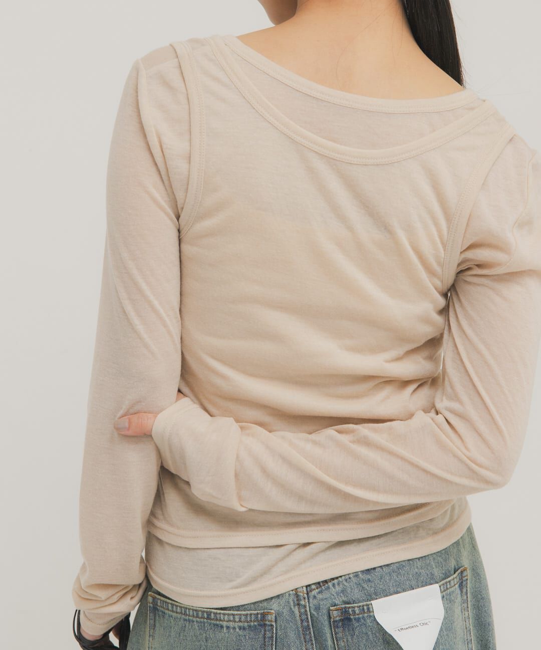  「レイヤードヘンリーネックTEE」|Tシャツ・カットソー|