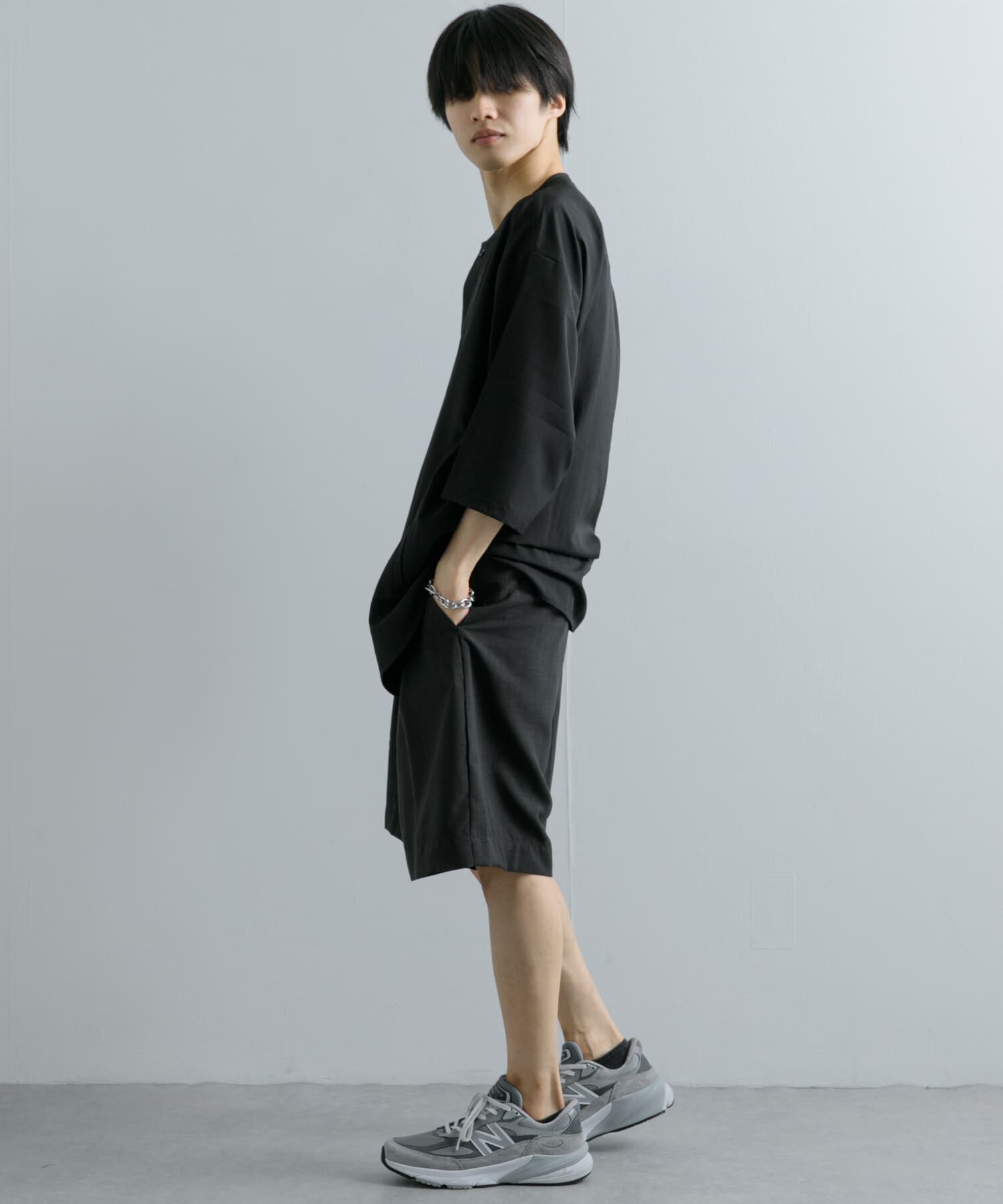 SENSE OF PLACE by URBAN RESEARCH「ノーカラールーズシャツ(5分袖)」|シャツ・ブラウス|