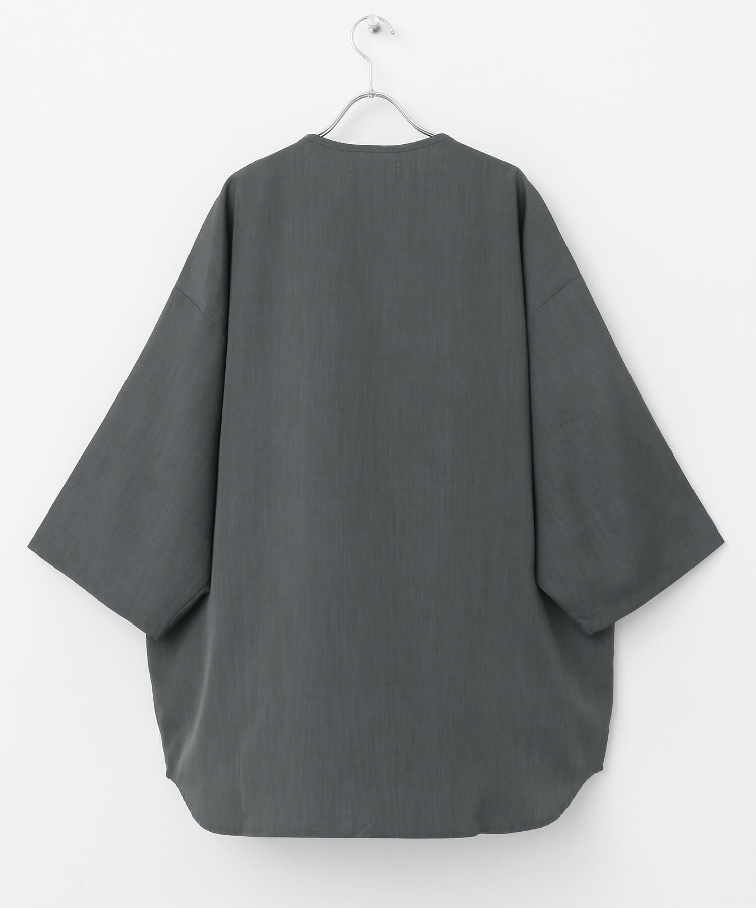 SENSE OF PLACE by URBAN RESEARCH「ノーカラールーズシャツ(5分袖)」|シャツ・ブラウス|