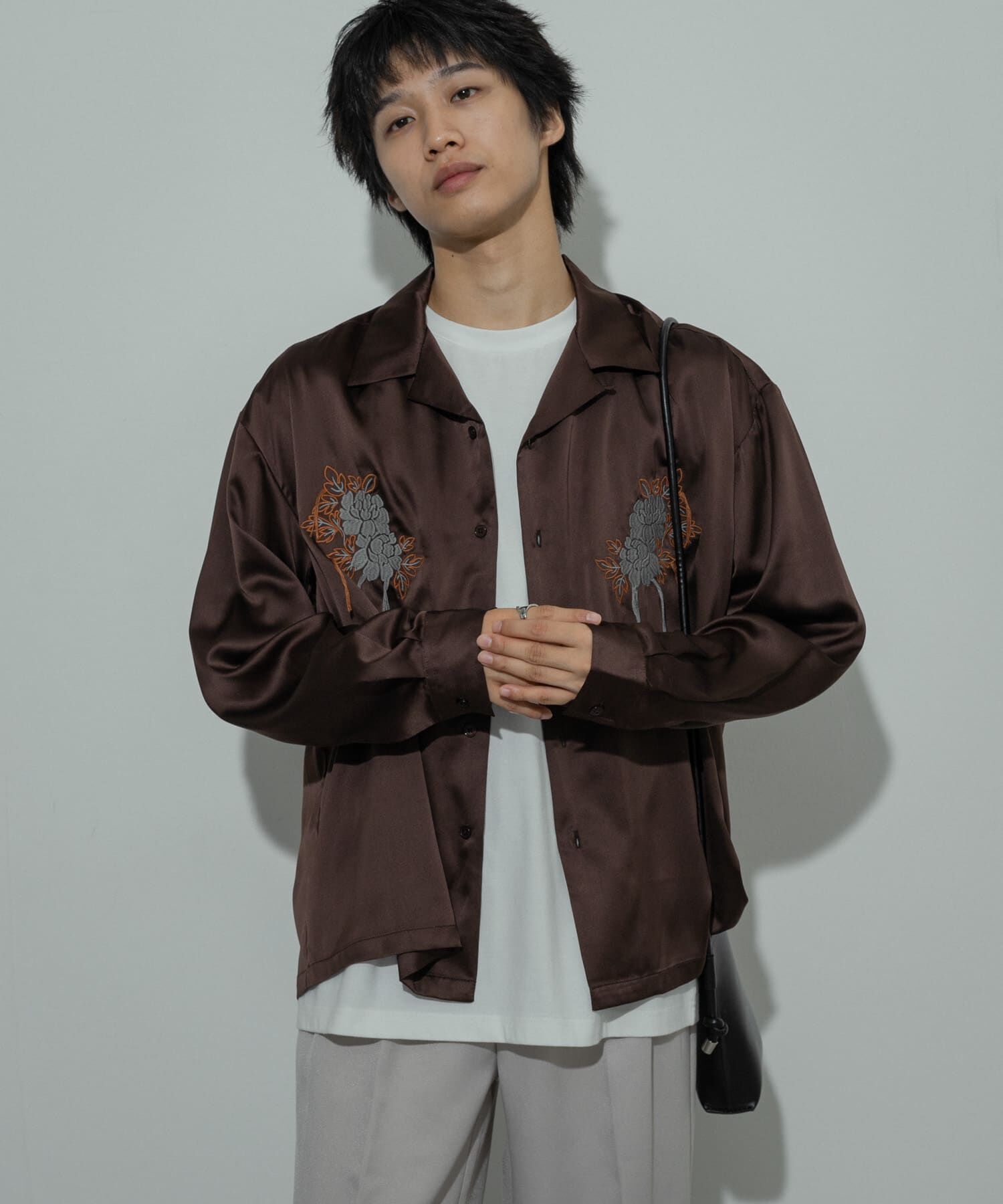 SENSE OF PLACE by URBAN RESEARCH「ボタニカルシシュウロングスリーブシャツ」|シャツ・ブラウス|