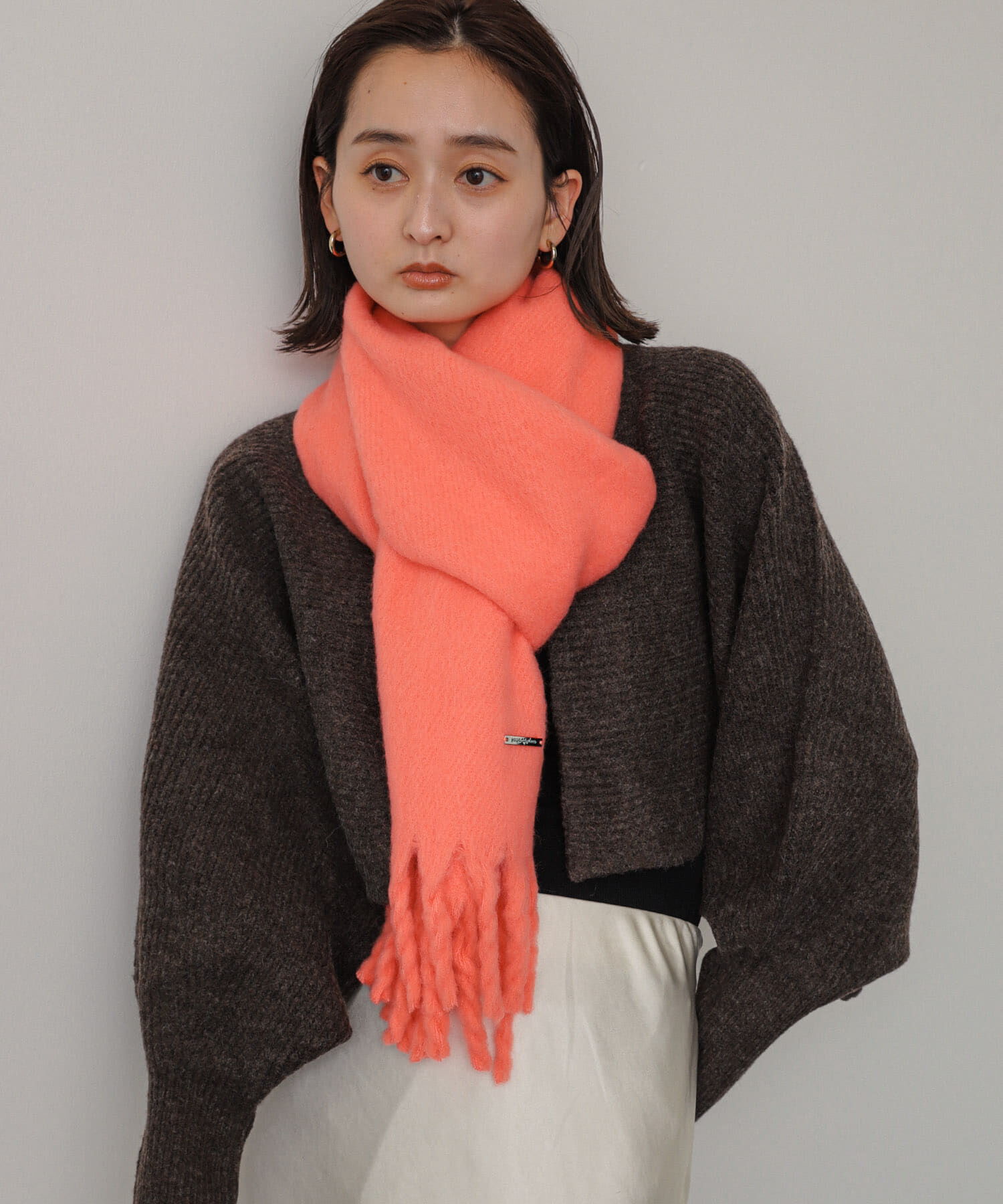 SENSE OF PLACE by URBAN RESEARCH「モヘアライクストール」|マフラー|レッド系その他