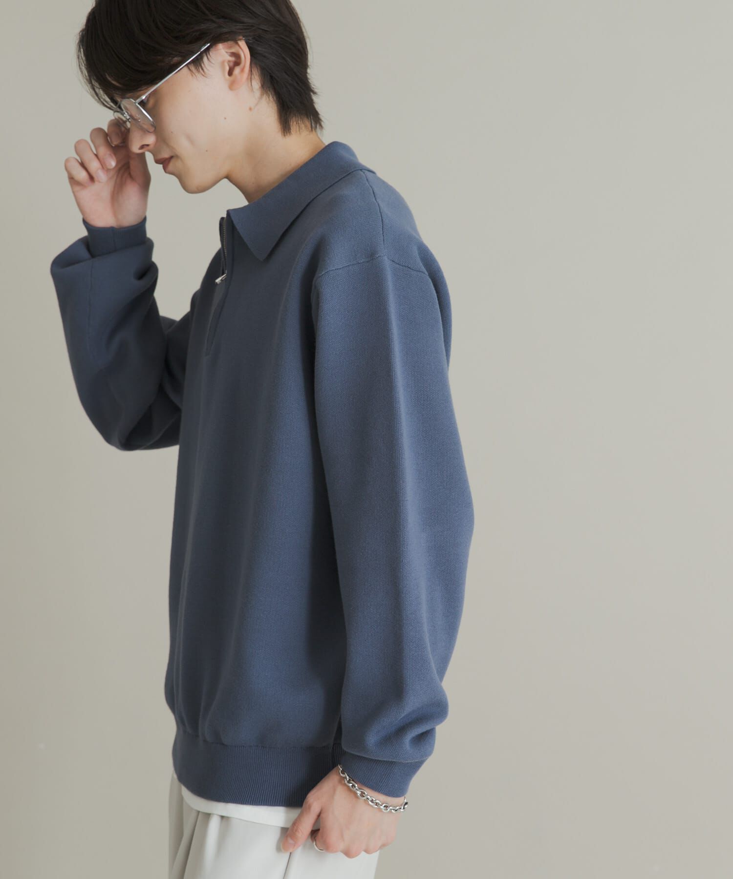 SENSE OF PLACE by URBAN RESEARCH「『ユニセックス』スウェットライクハーフジップニット」|ニット・セーター|