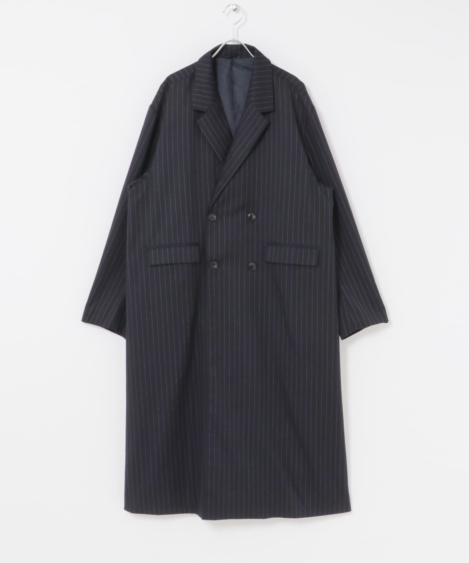 SENSE OF PLACE by URBAN RESEARCH「ダブルブレストロングコート」|ノーカラーコート|