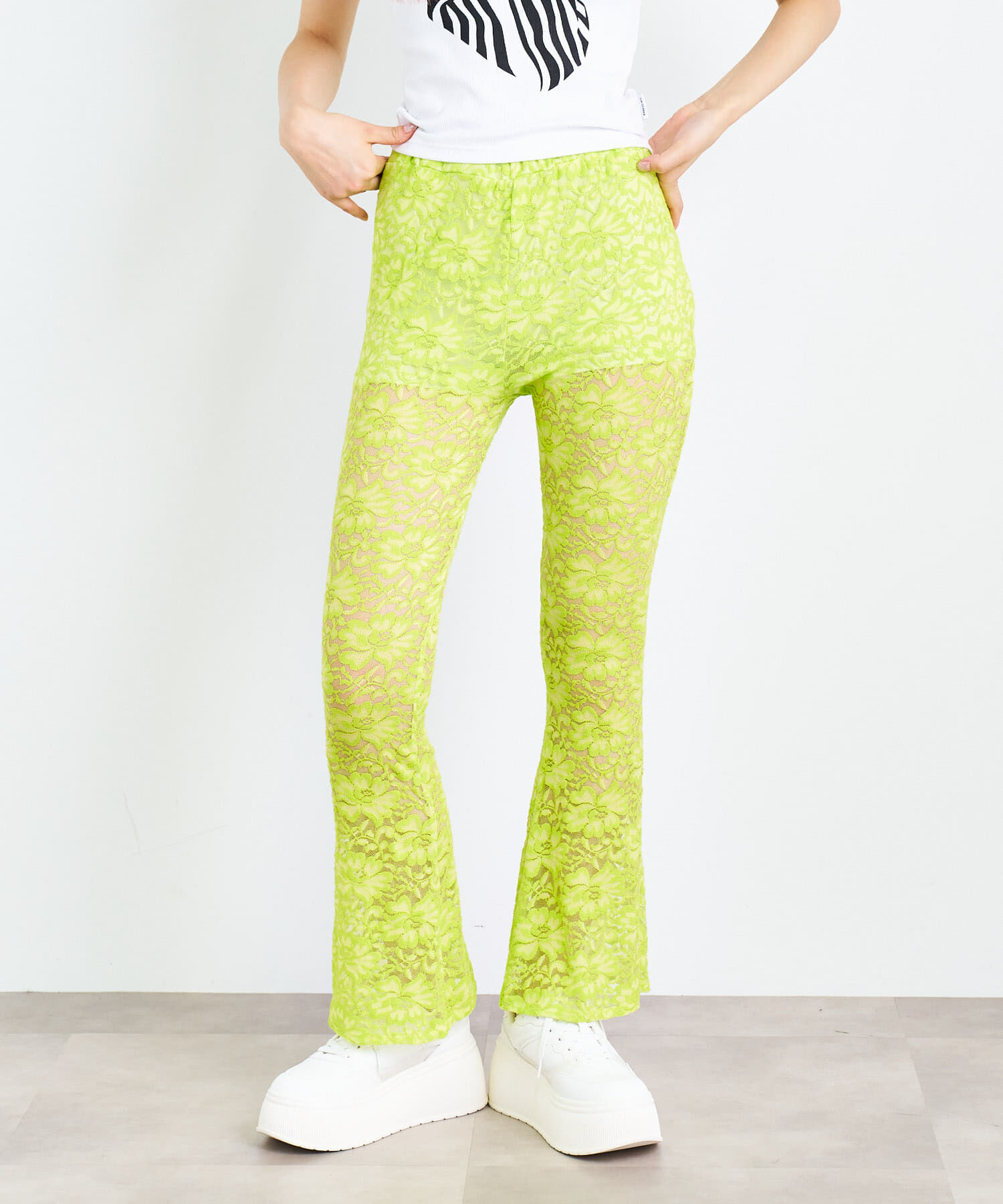 SENSE OF PLACE by URBAN RESEARCH「ANNA SUI NYC　フラワーレースストレッチパンツ」|その他|