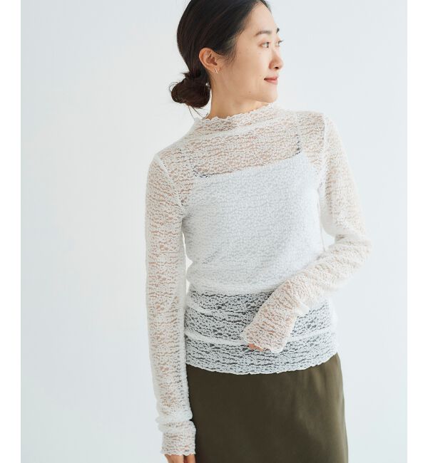 le.coeur blanc「チュールレースプルオーバー」|Tシャツ・カットソー|