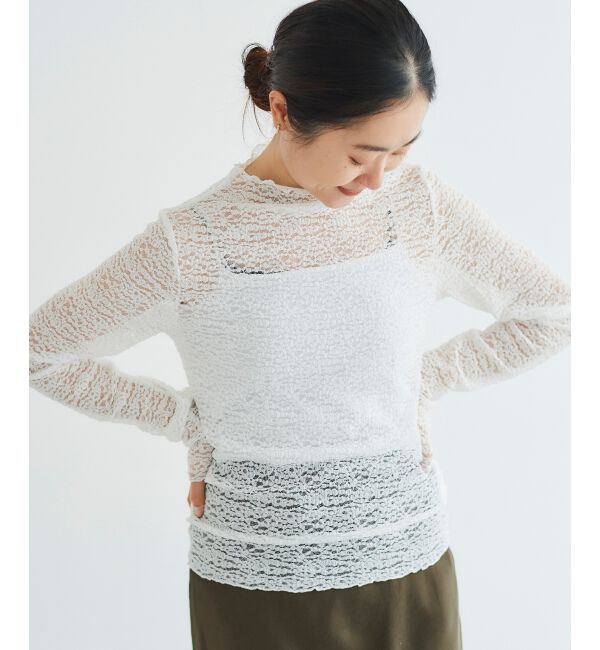 le.coeur blanc「チュールレースプルオーバー」|Tシャツ・カットソー|