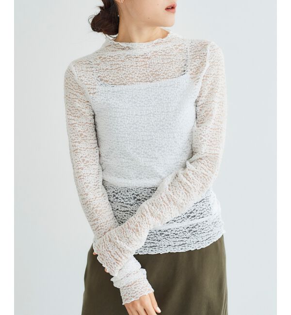 le.coeur blanc「チュールレースプルオーバー」|Tシャツ・カットソー|