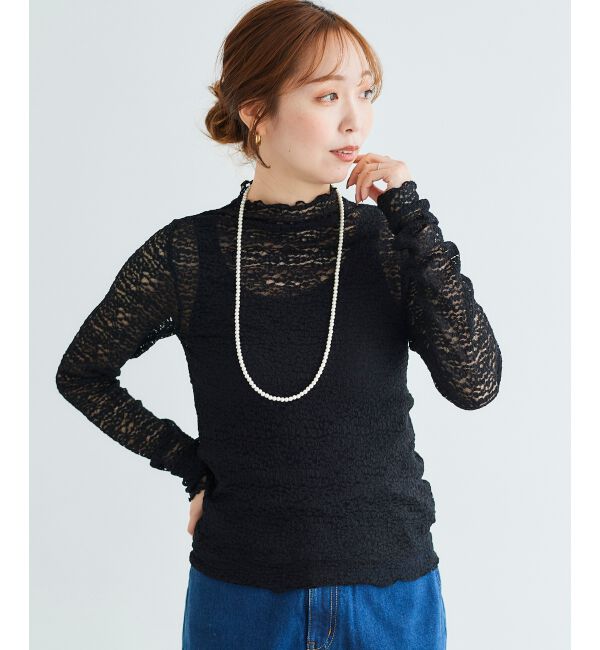 le.coeur blanc「チュールレースプルオーバー」|Tシャツ・カットソー|