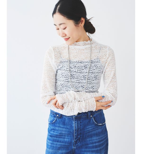 le.coeur blanc「チュールレースプルオーバー」|Tシャツ・カットソー|