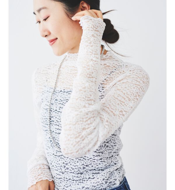 le.coeur blanc「チュールレースプルオーバー」|Tシャツ・カットソー|