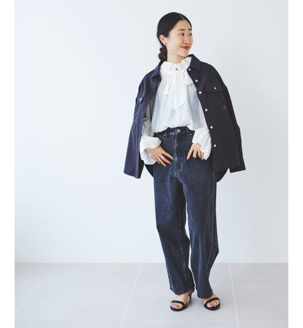  「カーブラインデニムパンツ」|デニム|