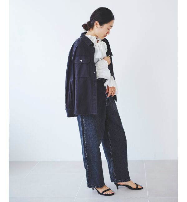  「カーブラインデニムパンツ」|デニム|