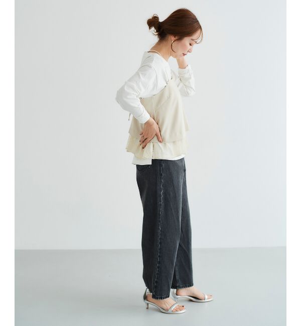  「カーブラインデニムパンツ」|デニム|