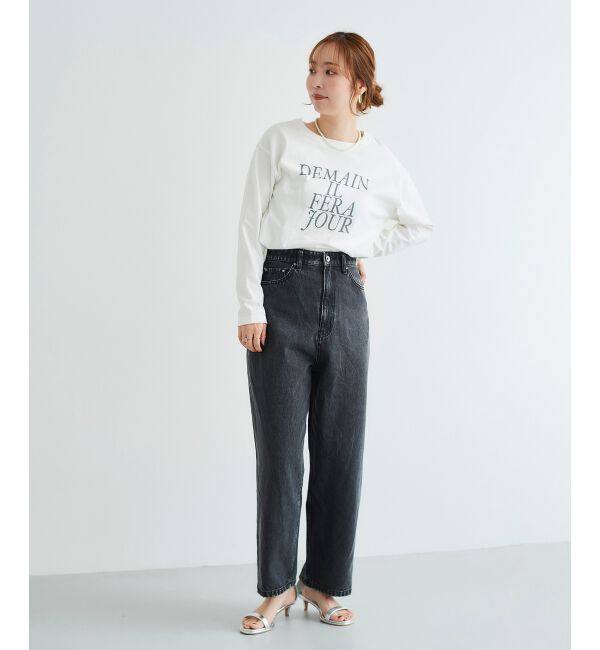  「カーブラインデニムパンツ」|デニム|