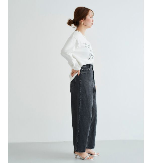  「カーブラインデニムパンツ」|デニム|