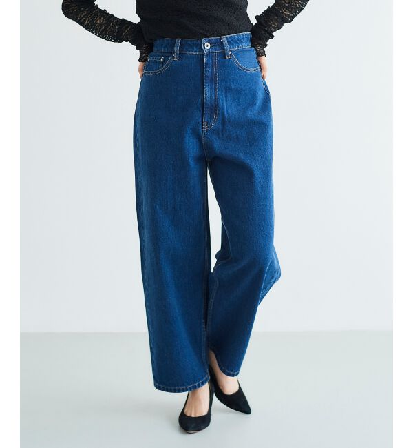  「カーブラインデニムパンツ」|デニム|