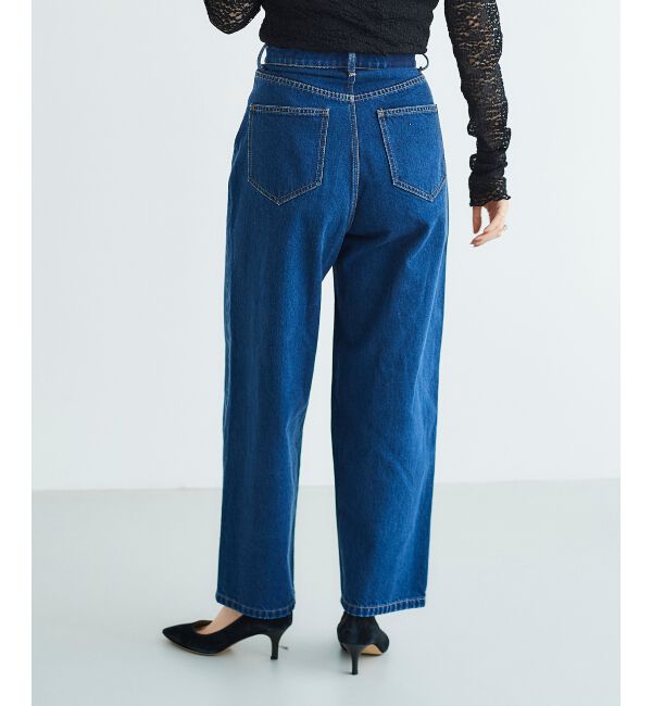  「カーブラインデニムパンツ」|デニム|