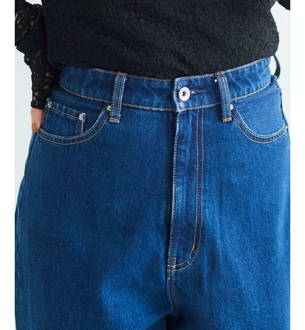  「カーブラインデニムパンツ」|デニム|