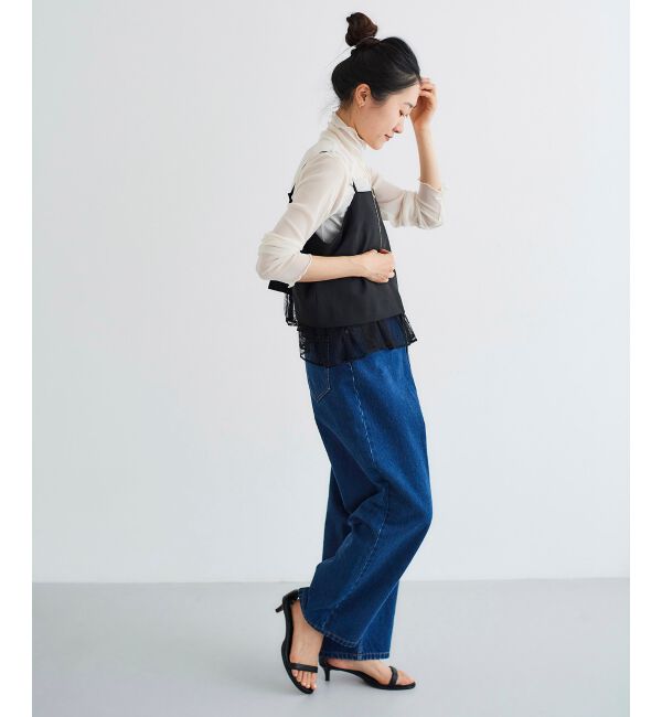  「カーブラインデニムパンツ」|デニム|