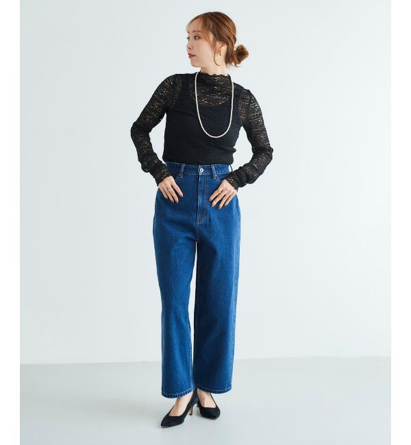 「カーブラインデニムパンツ」|デニム|